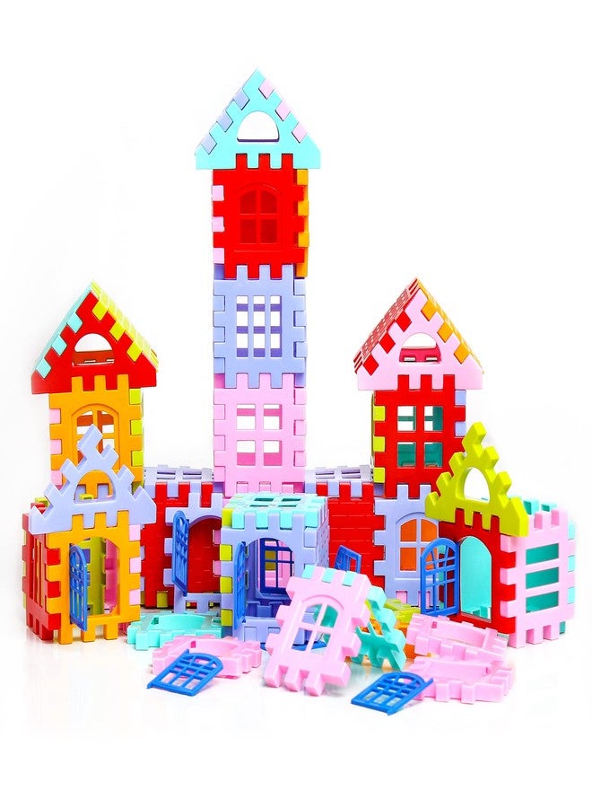 EKTA House Building Blocks with Windows Set-3, Building Blocks for Kids, Block Game for Kids (Multicolor, Big Size) - 96 Pieces - Image 2